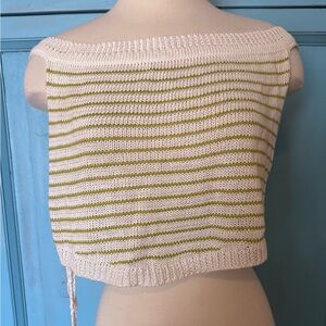 Striped Off-Shoulder Knit Top